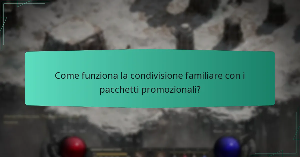 Come funziona la condivisione familiare con i pacchetti promozionali?