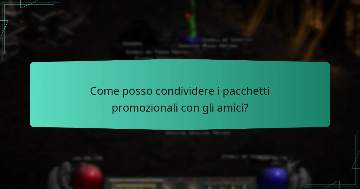 Come posso condividere i pacchetti promozionali con gli amici?