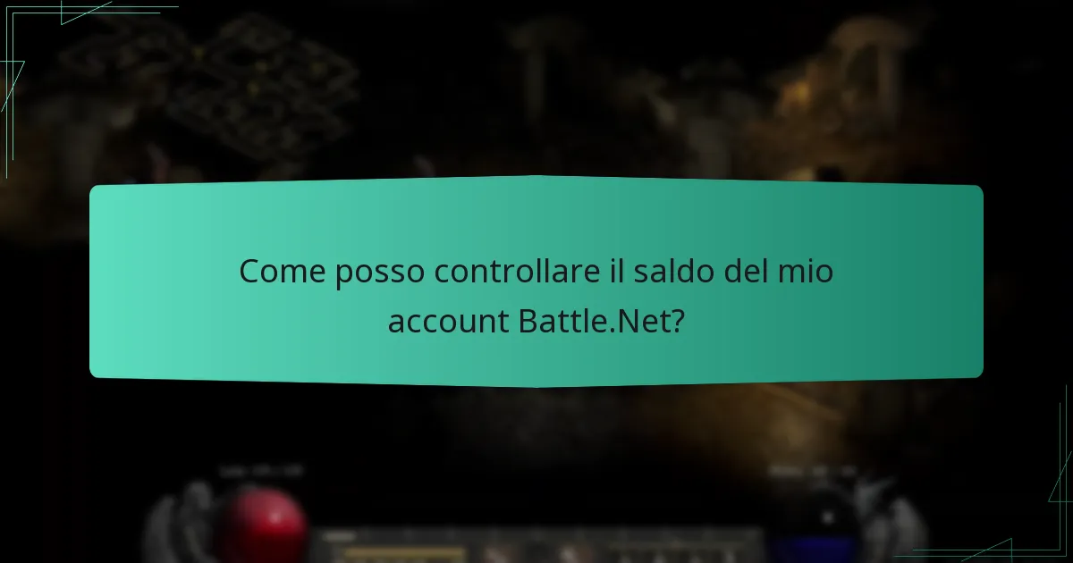 Come posso controllare il saldo del mio account Battle.Net?