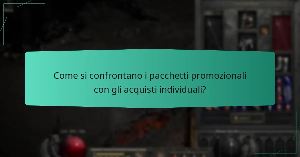 Come si confrontano i pacchetti promozionali con gli acquisti individuali?
