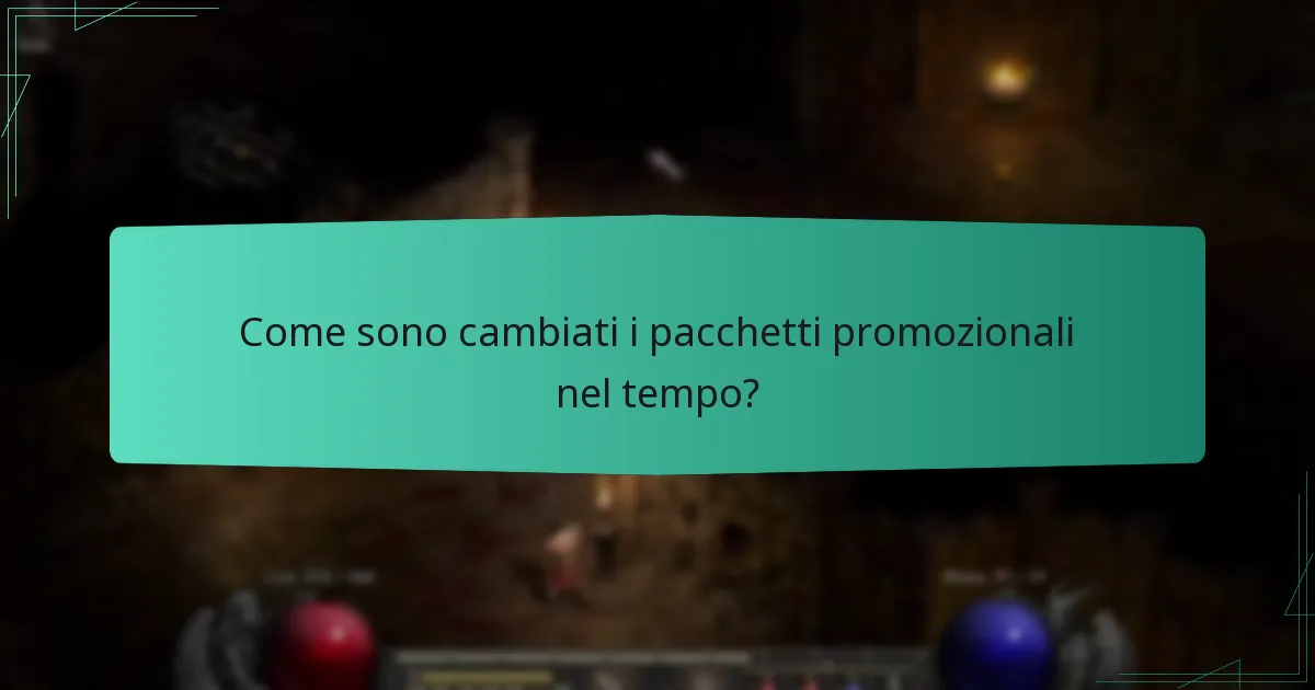 Come sono cambiati i pacchetti promozionali nel tempo?