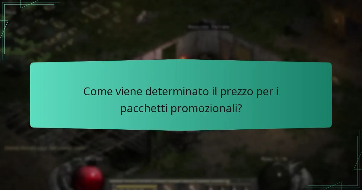 Come viene determinato il prezzo per i pacchetti promozionali?