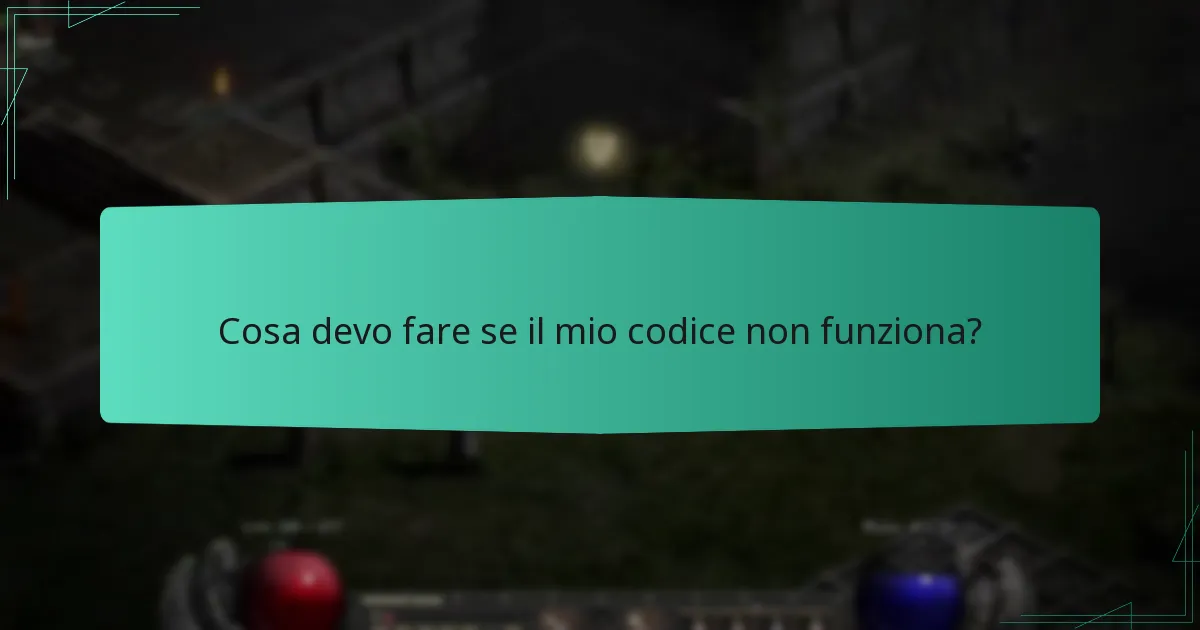 Cosa devo fare se il mio codice non funziona?