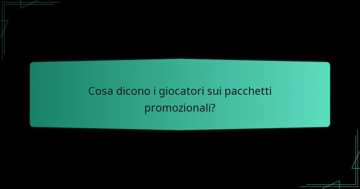 Qual è il valore dei pacchetti promozionali?