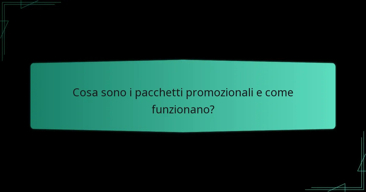 Come viene determinato il prezzo per i pacchetti promozionali?