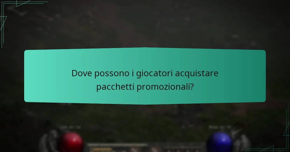 Dove possono i giocatori acquistare pacchetti promozionali?