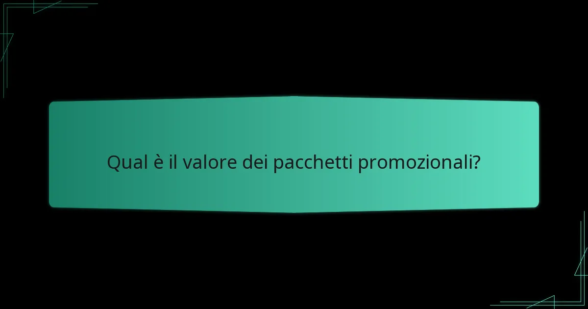 Quali sono i dettagli sui prezzi dei pacchetti promozionali?