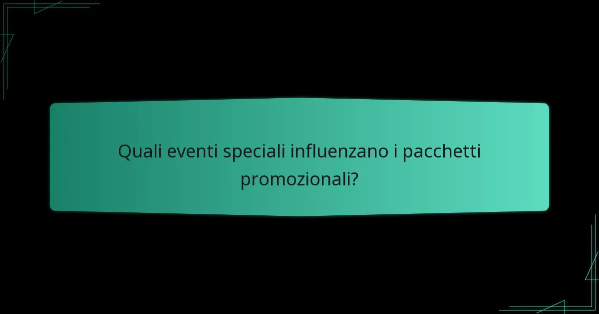 Come accedere ai pacchetti promozionali?