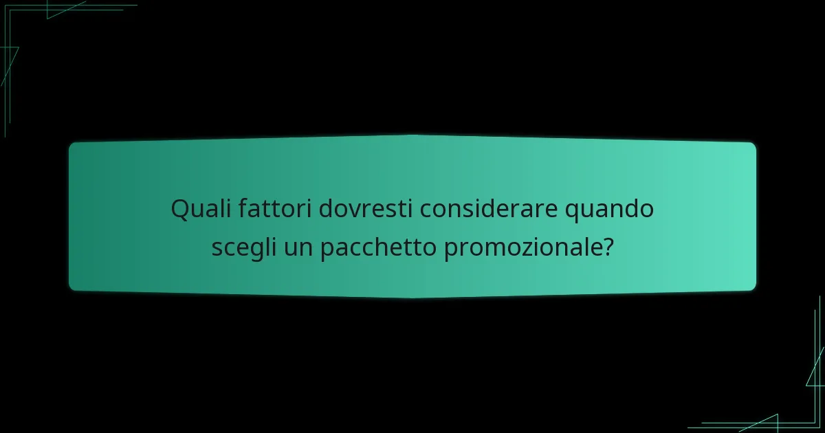 Quali sono esempi popolari di pacchetti promozionali?