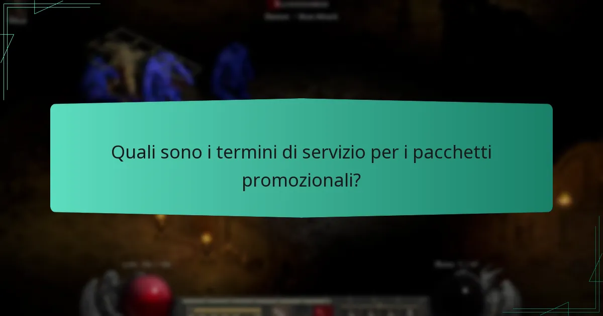 Quali sono i termini di servizio per i pacchetti promozionali?