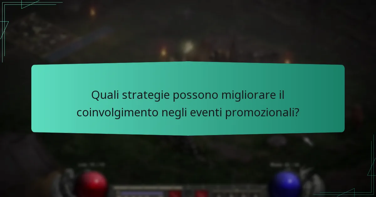 Quali strategie possono migliorare il coinvolgimento negli eventi promozionali?